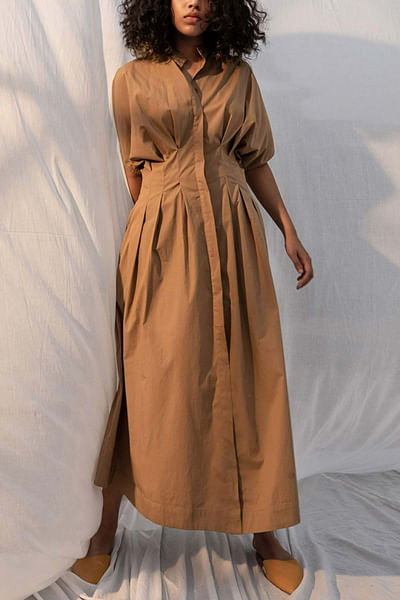 Khaki brown dress