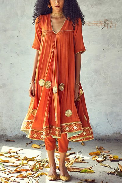 Orange kurta set