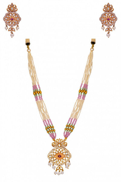 Long kundan necklace set