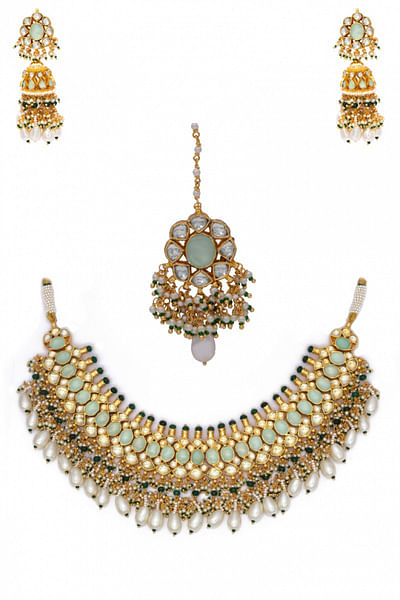 Kundan gold plated necklace set