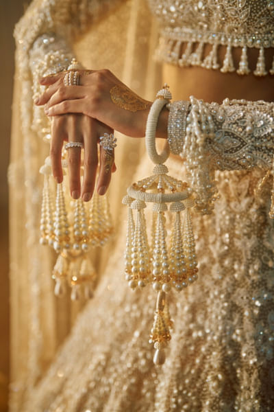 Ivory pearl kaleeras