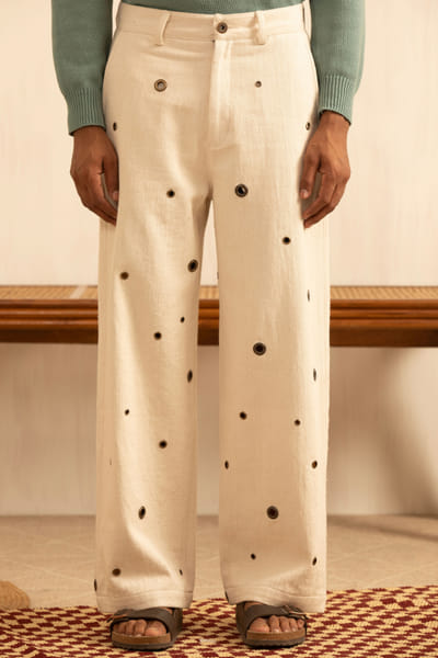 Kula White denim cotton pants KULAAUG26D153283