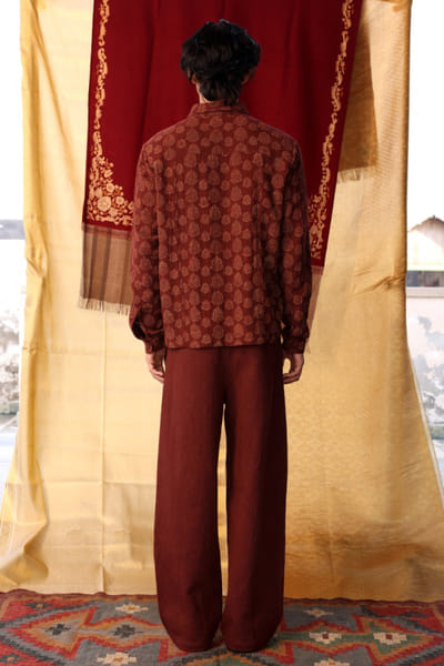Kula Brown block printed pants KULAJUL26D149992