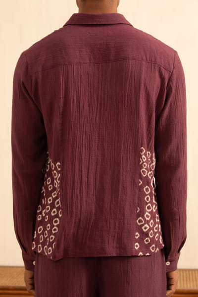 Kula Purple bandhani shirt KULAAUG26D153277