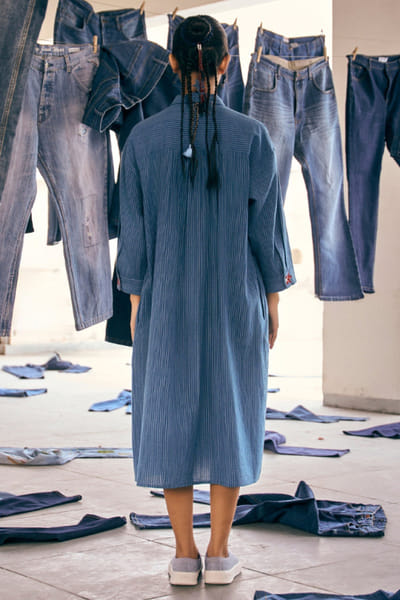 Meld studio Indigo blue handwoven tunic MELDAUG26D151856
