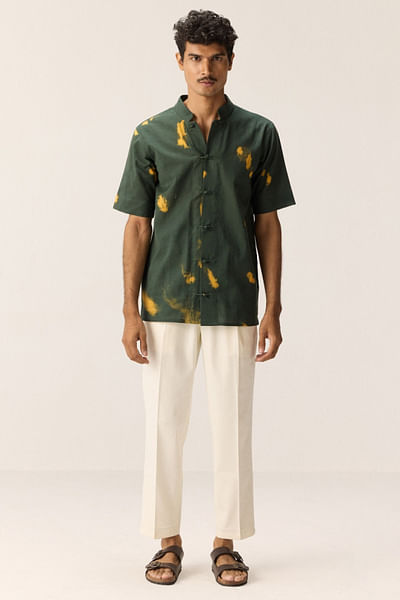 Dark green hand dyed shirt