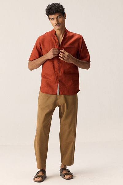 Scarlet linen shirt