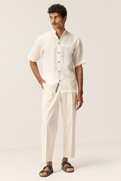 White linen shirt