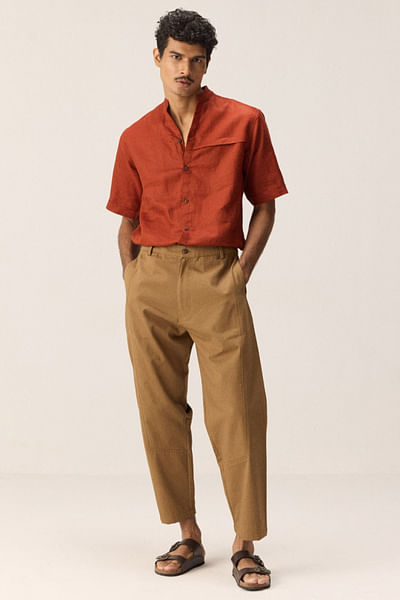 Brown cotton trouser