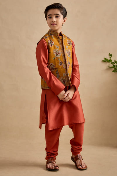 Amber floral printed bandi set