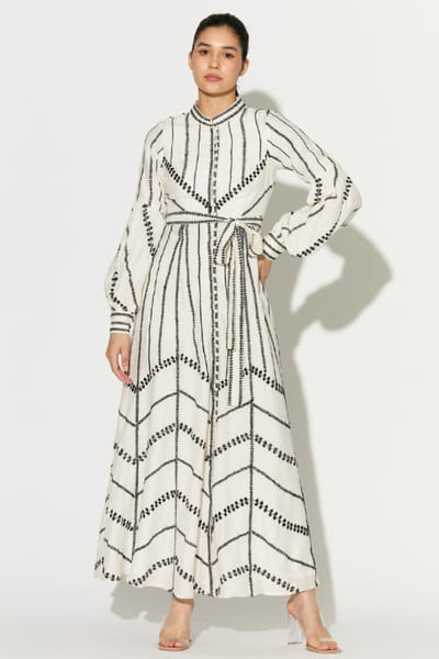 KoAi Off-white embroidered shirt dress KOAIMAY26D143925