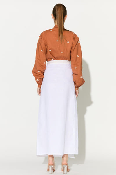 KoAi White linen skirt KOAIMAY26D143943