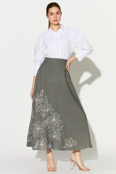 KoAi White embroidered linen shirt KOAIMAY26D244080