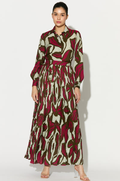 KoAi Multicoloured floral crinkled skirt KOAIMAY26D244094