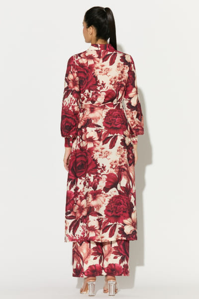KoAi White and red floral printed pants KOAIMAY26D344884