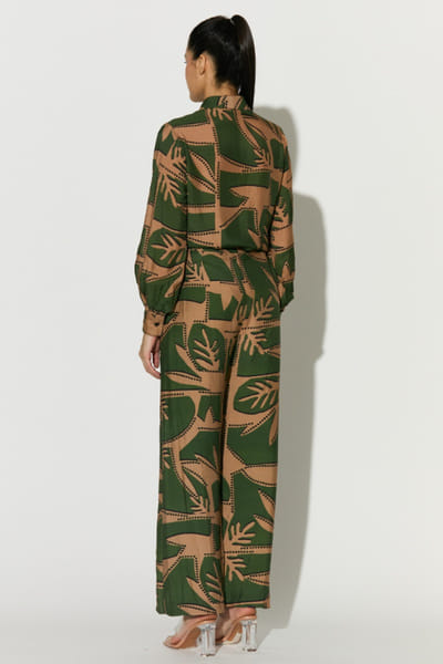 KoAi Mint and mustard patterned long shirt KOAIMAY26D344888