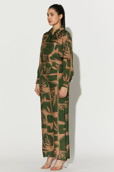 KoAi Mint and mustard patterned pants KOAIMAY26D344889