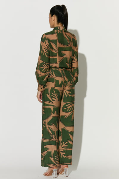 KoAi Mint and mustard patterned pants KOAIMAY26D344889