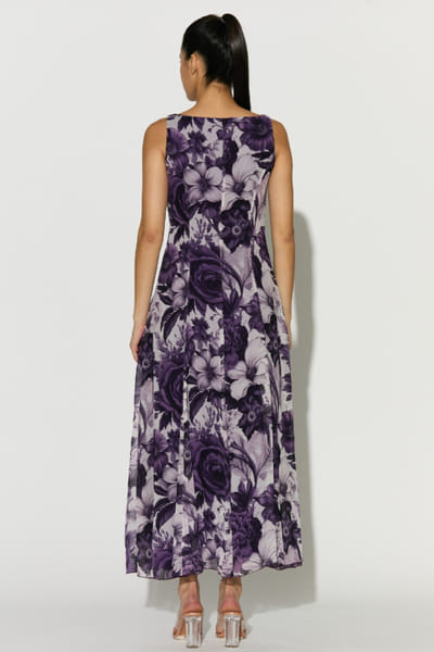 KoAi White and purple floral printed dress KOAIMAY26D344895