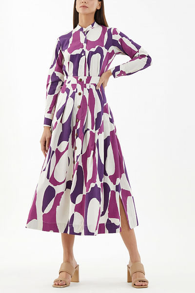 Abstract print skirt