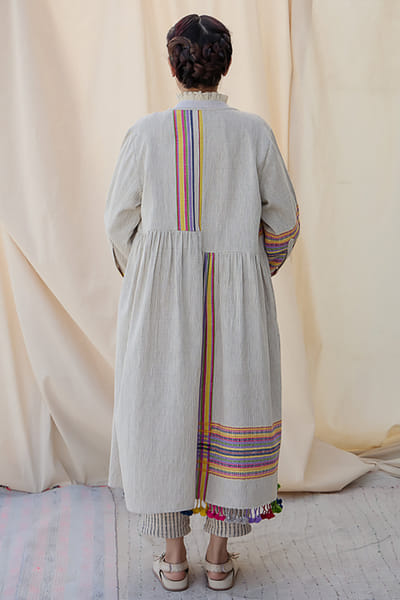 Meld studio Multicoloured handwoven checks dress MELDAUG26D252715