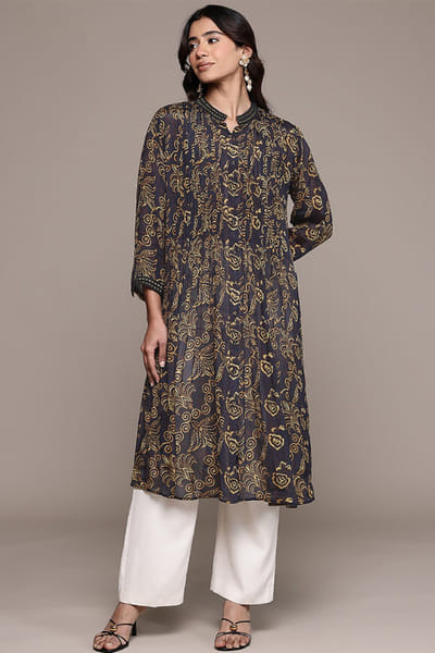 Ritu Kumar Black printed kurta RITUJUN26D347313