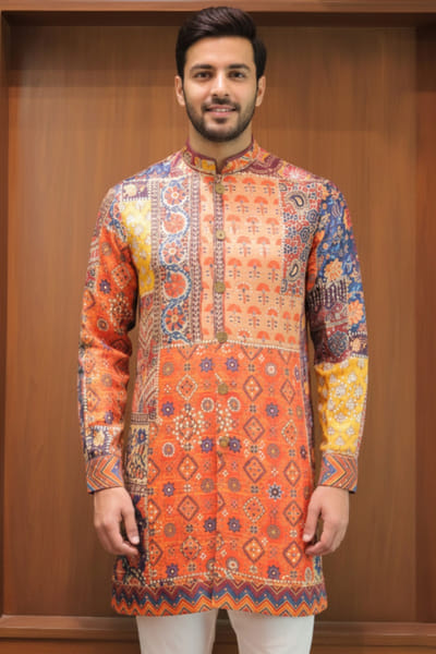 Multicolour patchwork kurta