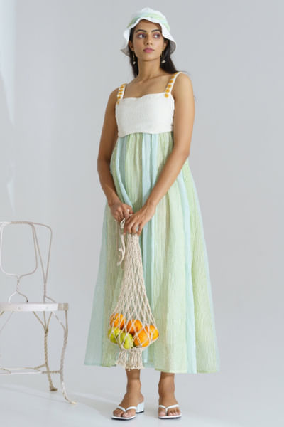 Multicoloured embroidered dress
