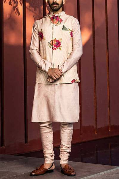 Kalista Blush pink bandi and kurta set KTAJUNE2220