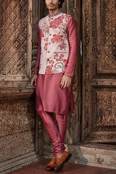 Floral chintz bandi and kurta set