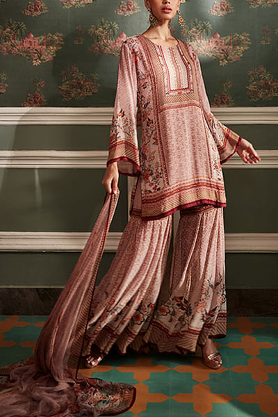 Pink gharara set
