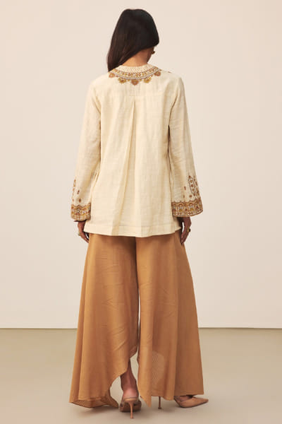 Ritu Kumar Beige embroidered kurti RITUJUN26D347322