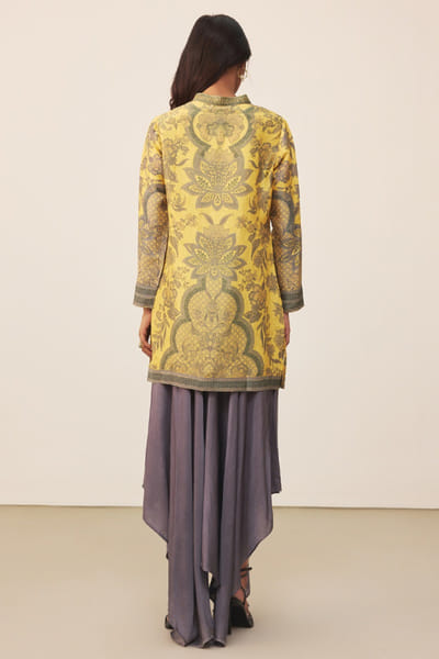 Ritu Kumar Yellow floral print kurti RITUJUN26D347288