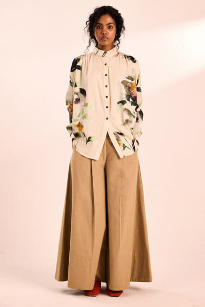 Off-white floral digital print shirt