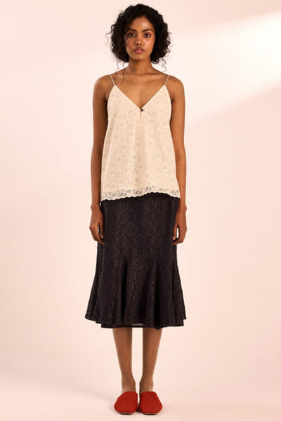 White cotton lace top