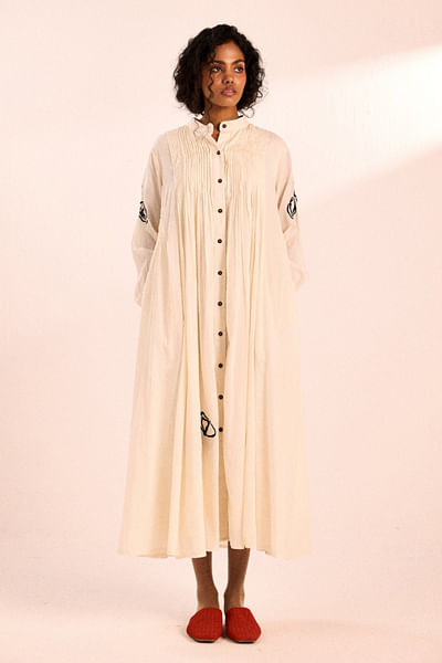 Off-white embroidered dress