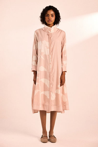 Light pink floral printed dress