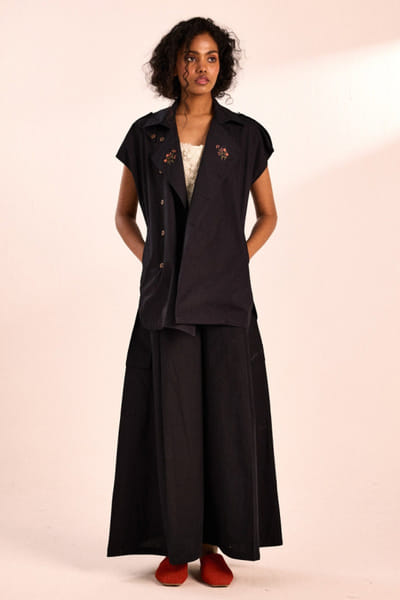 Black embroidered jacket