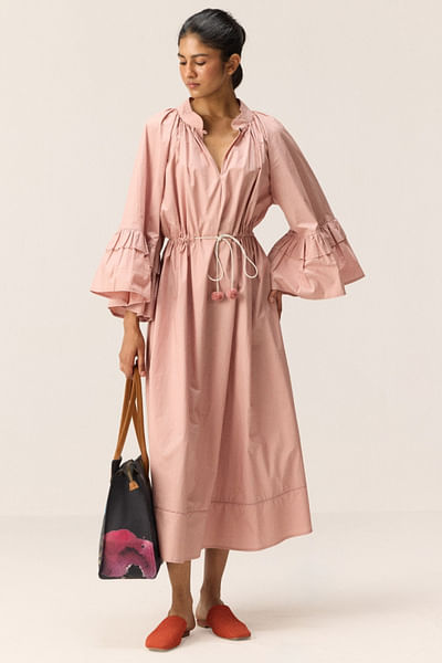 Pink poplin dress
