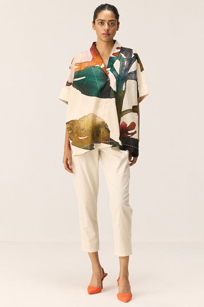 Off-white floral printed top