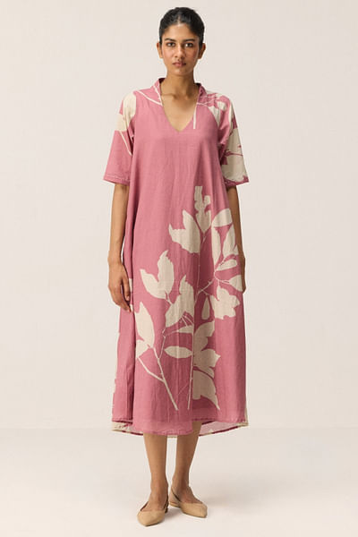 Pink floral dress