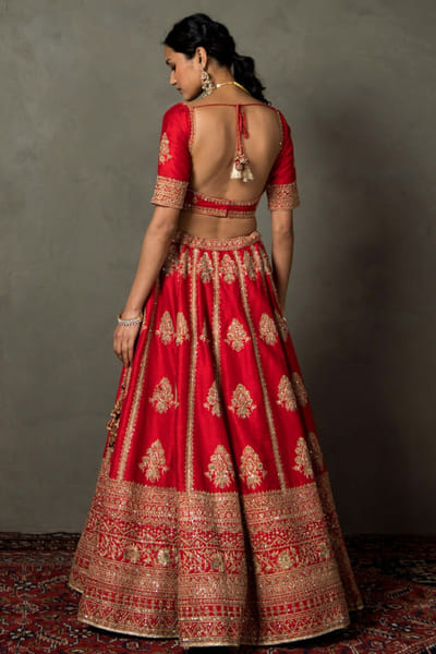 Ri Ritu Kumar Red and gold embroidered lehenga set RIRIMAY26D145569
