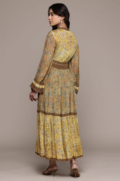Ritu Kumar Multicoloured printed tiered midi dress RITUJUN26D347312