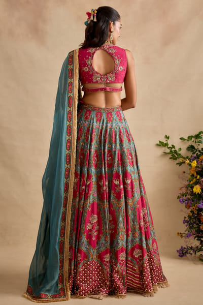 Kalista Sea green gota embroidered lehenga set KALJAN26D135659
