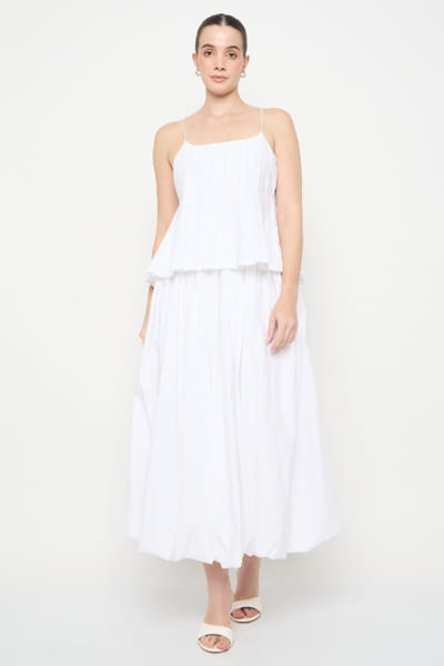 Balloon cotton skirt