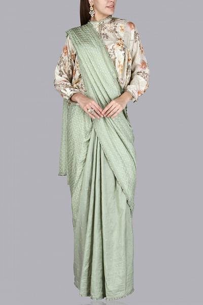 Silk bandhani sari