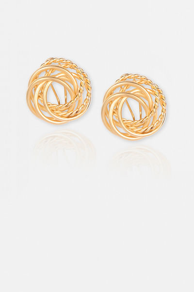 Gold plated knotted studs