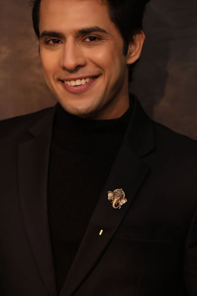 Antique gold Ganesha lapel pin