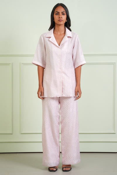 Twenty Nine Blush pink crushed bandhani pants TWENJUL26D149043