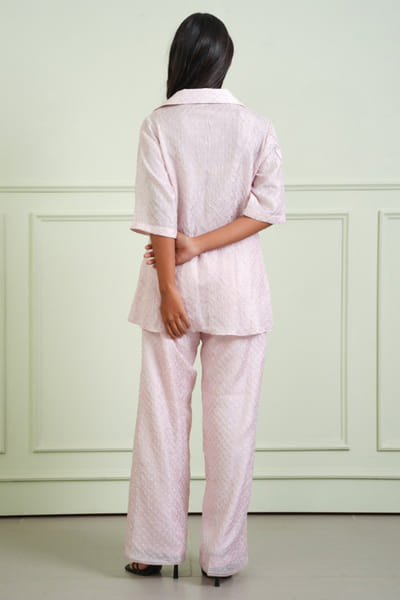 Twenty Nine Blush pink crushed bandhani pants TWENJUL26D149043